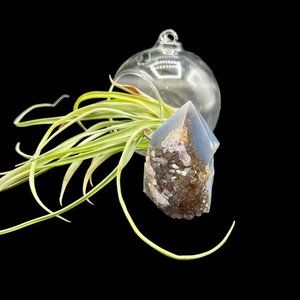 Blue Lace Agate Geode Formation Minerals Cluster Rock Specimen Natural